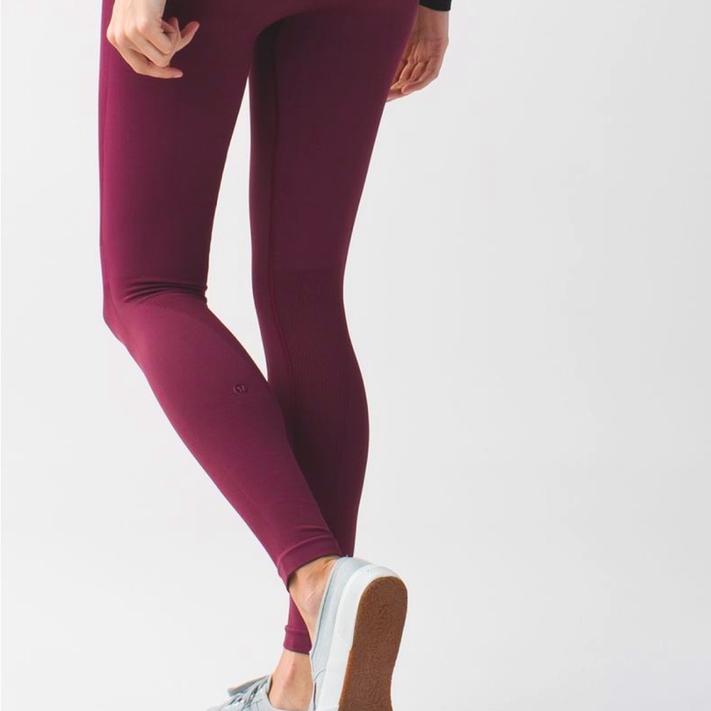 Lulemon Zone In Tight in Wineberry - size 6 (lightly worn)